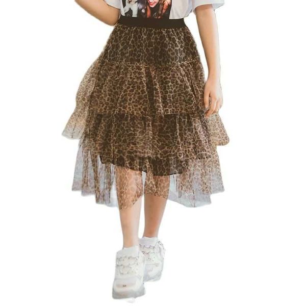 

skirts 4-12ys fashion leopard teenage girl skirt tutu kids girl princess mesh party dance ballet tutu skirts tule skirt long plus size t2303, Blue