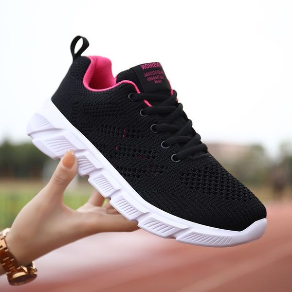 

designer women spring breathable running shoes black purple black rose red womens outdoor sports sneakers color120