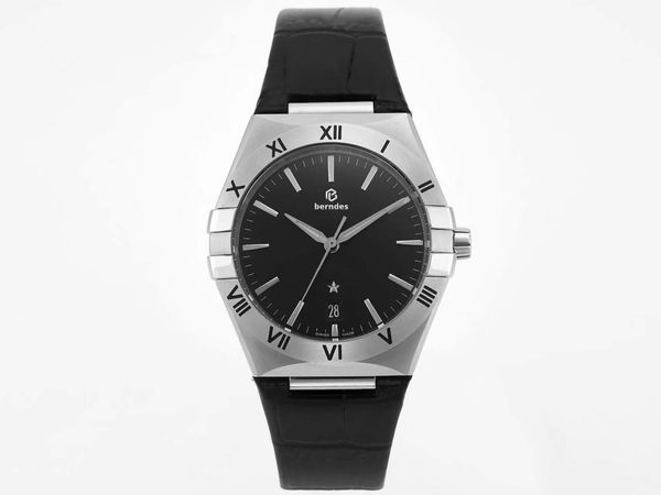 

watch men's automatic watch made of pvd18k gold stainless steel roman dial waterproof 30m design, Slivery;brown