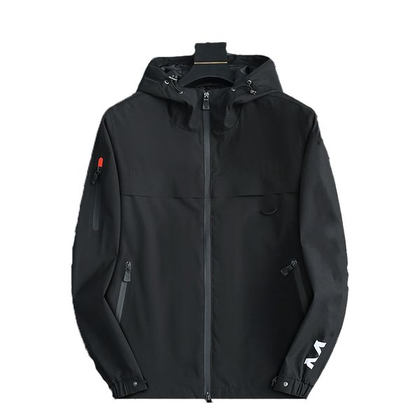 

designer mens jacket classic sleeve letter printed hooded trench jacket outdoor sports casual windbreaker jacket designer overcoat, Black;brown