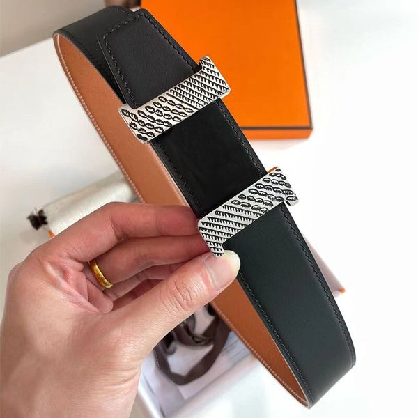 

men belt designer belts for mens and womens togo leather cowhide classic black brown frosted gold buckle width 3.2 3.8cm