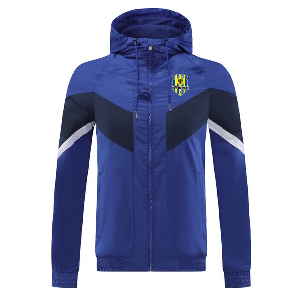 

2023 fc opava soccer mens jackets hooded windbreaker coats waterproof windproof full zipper windbreak hoodie football jacket coat sweate, Black;brown