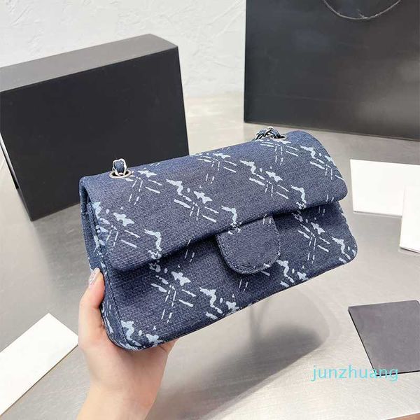 

cc bag 2022 blue denim designer bags 3 colors classic ladies chain shoulder bag fashion wallets totes crossbody luxury chan nel