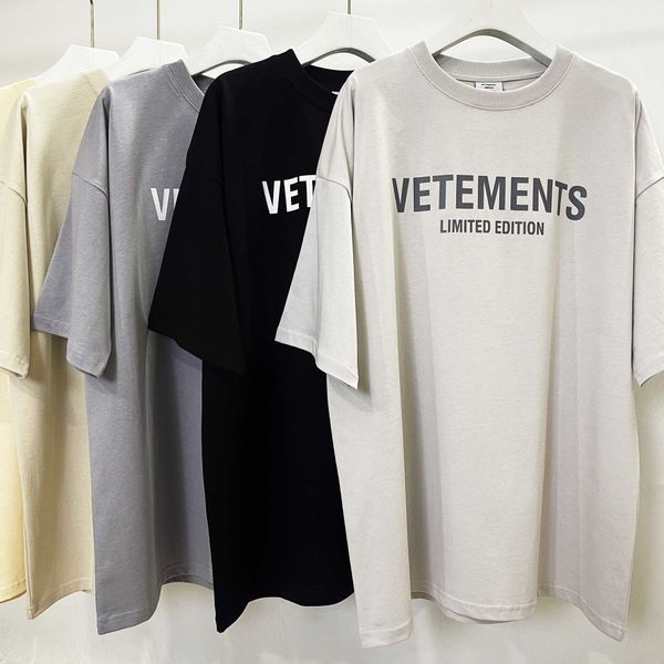 

men's t-shirts good 2023ss vtm limited edition fashion brand t-shirt embroidery letter mens women short sleeve t-shirt, White;black