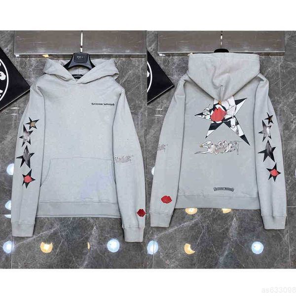 

designers hearts hoodie chromes mens hoody clothing womens heart hoodies hooded ch cross flower printed horseshoe pocket zipper jackts coatu, Black