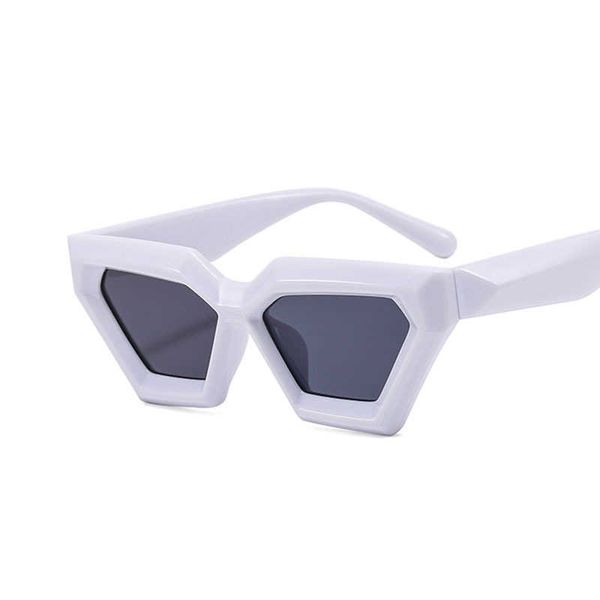 

fashion 2023 new thick frame diamond sunglasses irregular advanced sunglasses tide sunglasses with box, Black