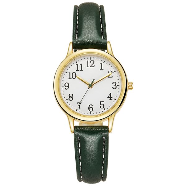 

hbp fashion quartz watch designer ladies watches easy to read digital dial leather strap casual business womens wristwatches, Slivery;brown