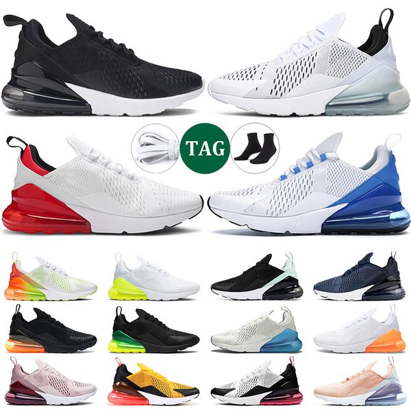 

270 men women running shoes triple black white university red light bone 270s mens trainer sports sneakers