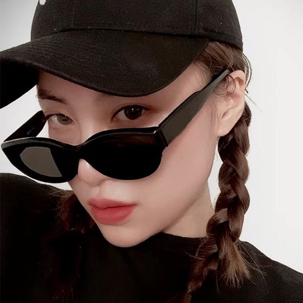 

ray bans sun glasses cat's eye sunglasses women's fashion avant-garde small frame sunglasses versatile european and american ins s, White;black
