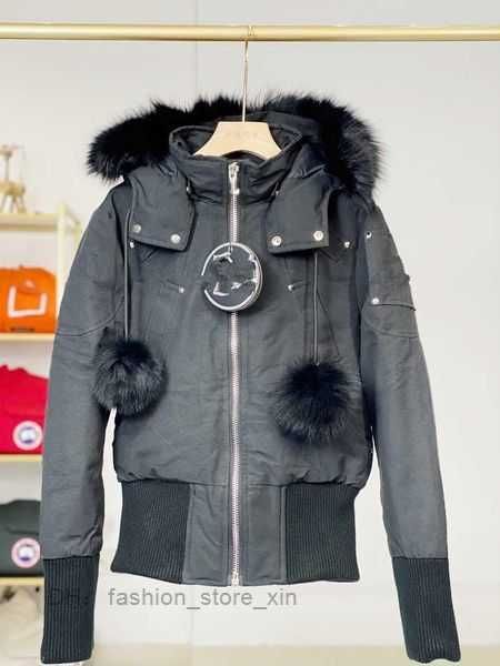 

mooses puffy jacket fur hooded parka winter men's jackets casual mens down outwear outdoor doudoune man winter coat downs filled quilte, Black