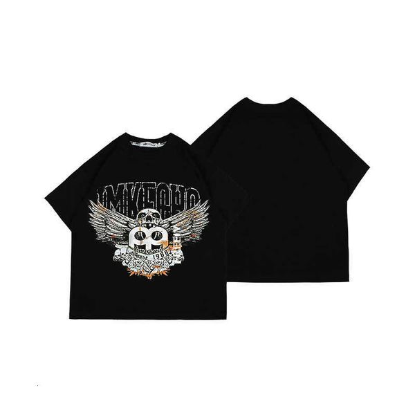 

high street chil1en's t-shirt 2023 summer chil1en's street dance cool handsome old short-sleeved boys loose short-sleeved shirt, Blue
