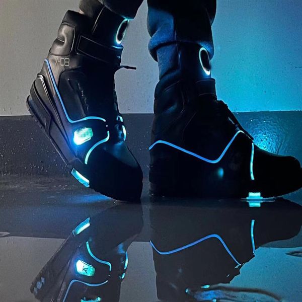 

highest quality 6-12 x408 508 real leather sneakers men shoes women chaussures de designer sports loafers running martin platform 283q, Black