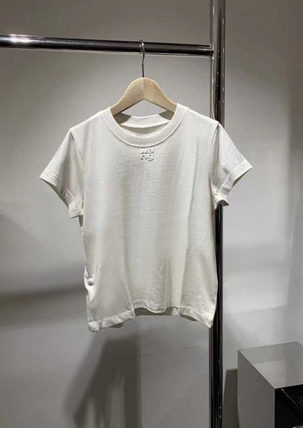 

spring 2023 aw designer summer king new women's cotton foam letter printing wang old short-sleeved t-shirt classic design fashion 325ss, White
