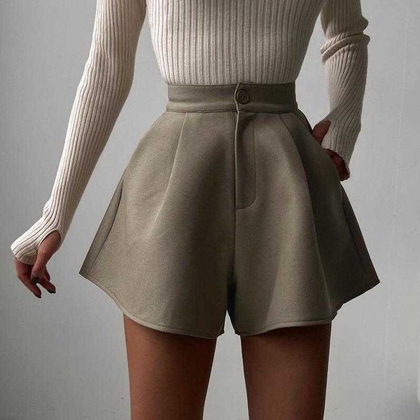 

loose wide leg high waist shorts summer temperament leisure commuters all, White;black