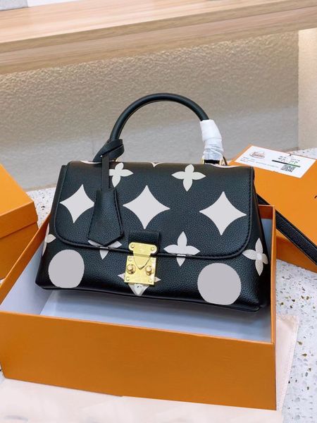 

madeleine bb women shoulder crossbody bag cowhide black emboss designer handbags palais lady tote purses luxury messenger