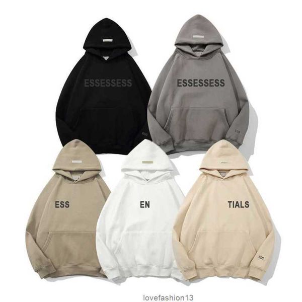 

essns hoody luxury hoodies designer pullover sweatshirts loose long sleeve hooded jumper mens womens fashion streetwear, Black