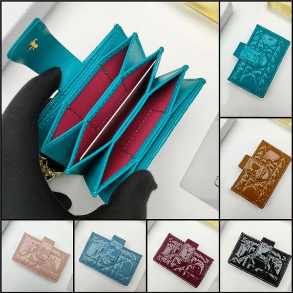 

lady mini cute fashion patent leather card bags card holder 5-layer pouch 10 5 6 3cm 006-2 712181281v, Red;black