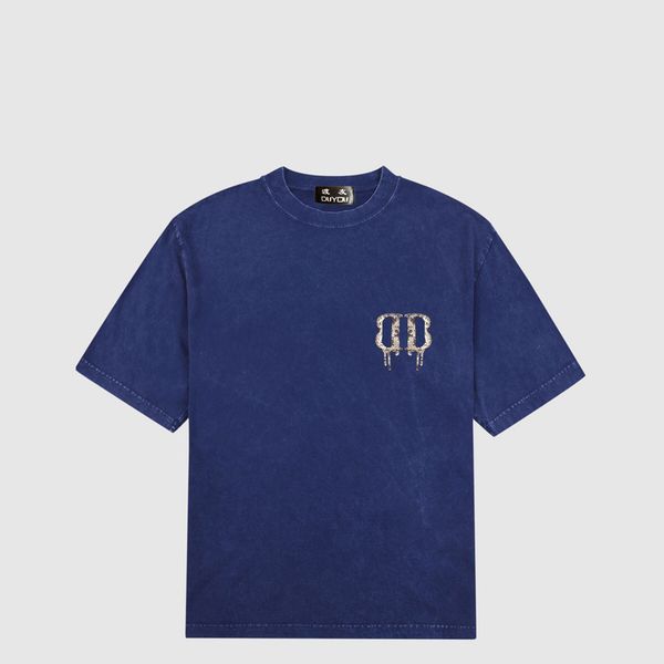

duyou oversize t shirt with vintage jersey wash letters 100% cotton t-shirt men casuals basic t-shirts women quality classical dy8908, White;black