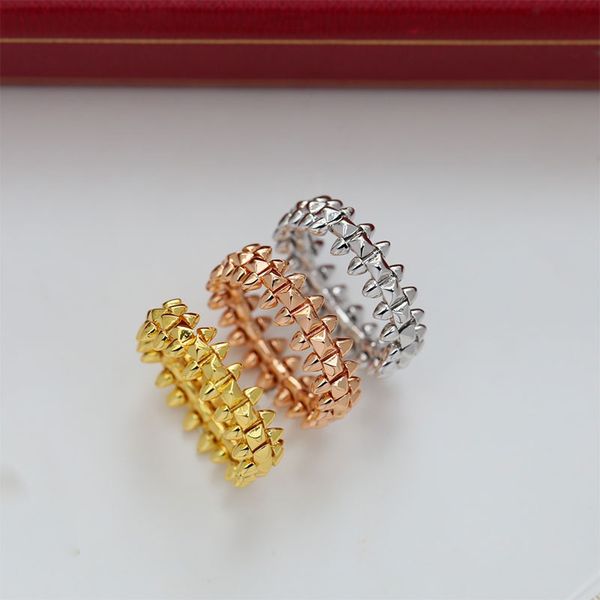 

luxurys designers ring rivets rings for women bullet head new fashion level jewellery 3 colours silver and gold plated casual party beach