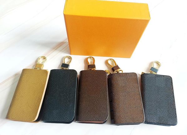 

luxury coin purse car key bag letter printing keychains metal buckle handmade designer men women pendant key case wallet accessories 12 colo, Silver