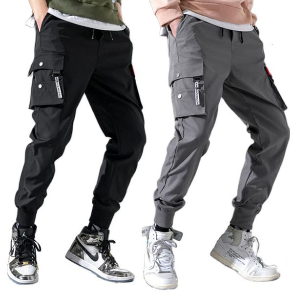 

men's pants spring cotton jogger men tactical sportswear boys harem cargo pants jogging trousers male tracksuits plus size 5xl spring 2, Black