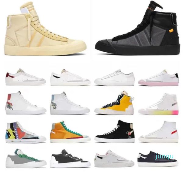 

2023 blazer mid 77 vintage jumbo casual shoes mens women blazers og black white red indigo pine green summit arctic punch sail gum platform