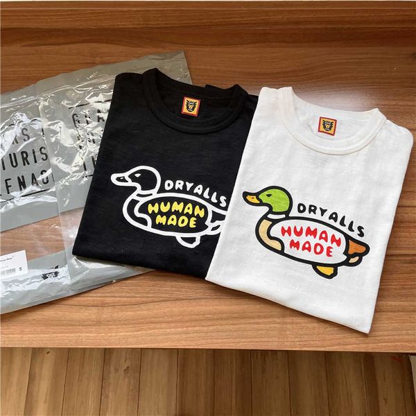 

men's t-shirts du human made fashion t shirts men 1 1 b quality human made dry alls women vintage t-shirt tees streetwear short sleeve, White;black
