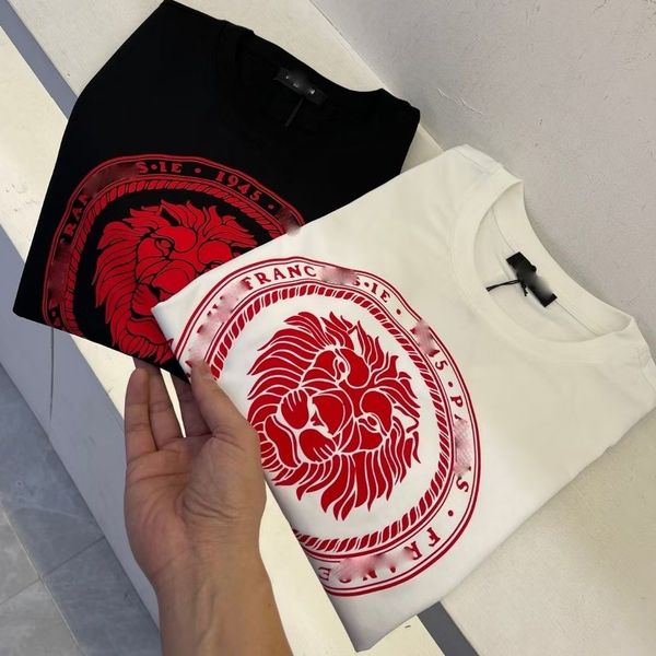 

famous mens t shirt letter print round neck short sleeve black white fashion men women tees asian size s-5xl, White;black