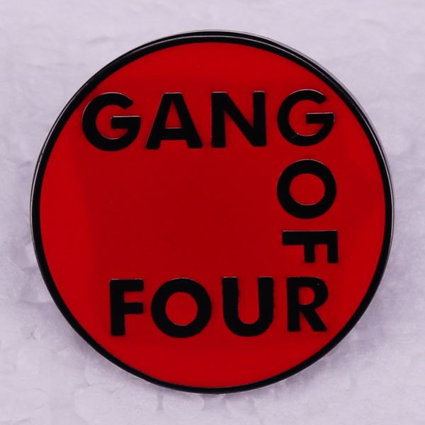 

gang of four british post-punk band brooch cute anime movies games hard enamel pins collect metal cartoon brooch backpack hat bag collar lap, Blue