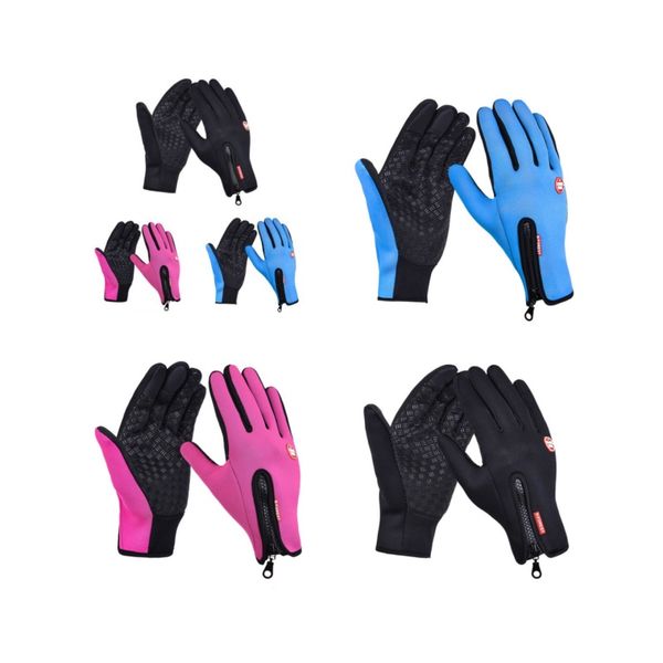 

winter cycling gloves with wrist support touch screen cycling gloves outdoor sports abrasion resistant waterproof all-finger gloves for men
