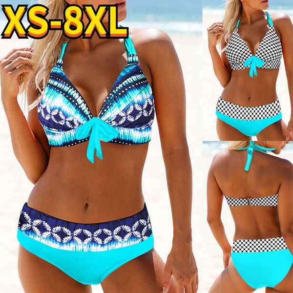 

women's swimwear women beach swimsuit mid waist dot print bikini set two piece set female summer loose swimwear beachwear 230302, White;black