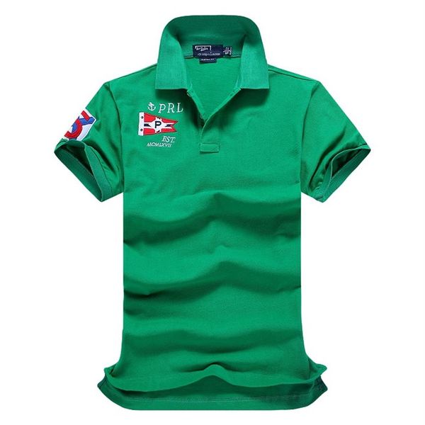 

summer designer men's polo shirt lapel embroidery large size short-sleeved t-shirt with 100% cotton261p, White;black