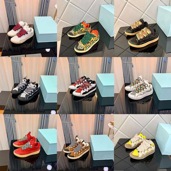 

lanvins high bread definition shoes curb casual sports trend daddy youth spring and autumn fashion couple fashion shoes, Black