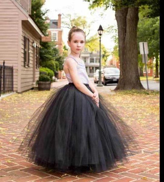 

skirts girls black fluffy long tutu skirts infant toddler handmade dance pettiskirts underskirts kids christmas party costume skirts t230301, Blue