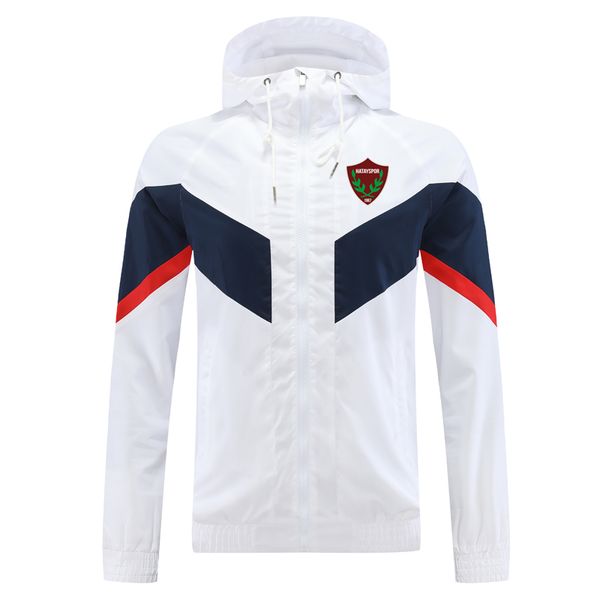 

2023 hatayspor soccer mens jackets hooded windbreaker coats waterproof windproof full zipper windbreak hoodie football jacket coat sweate, Black;brown