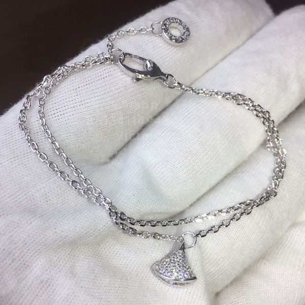 

buigari fan shaped anklet bracelet designer for woman bracelet diamond gold plated 18k highest counter quality classic style never fade luxu, Golden;silver