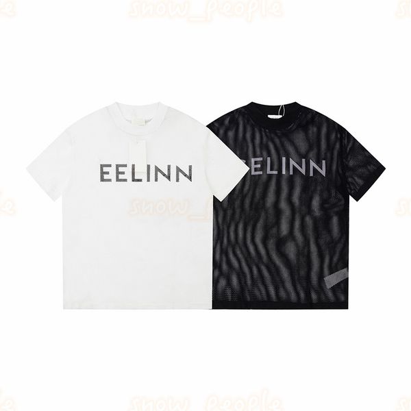 

mens new casual mesh t shirt womens letter printing womens short sleeve clothing size xs, White;black