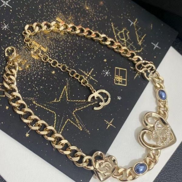 

necklace 18k ashion chain designer plated brand jewelry accessories letter geometric pendant gold necklaces lock luxury sweater chains men, Silver