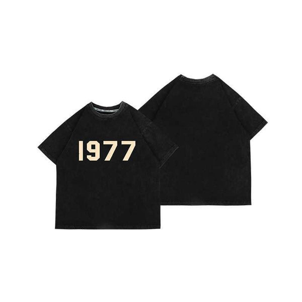 

fashion brand chil1en's cotton short-sleeved t-shirt 2023 summer new boys' letter flocking printing five-quarter sleeve t-shirt, Blue