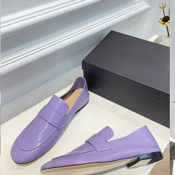 

bbv rare loafer shoes pink apricot butter leather flats light blue pink purple light green