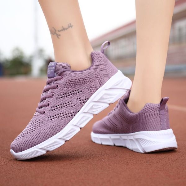 

designer women spring breathable running shoes black purple black rose red womens outdoor sports sneakers color107