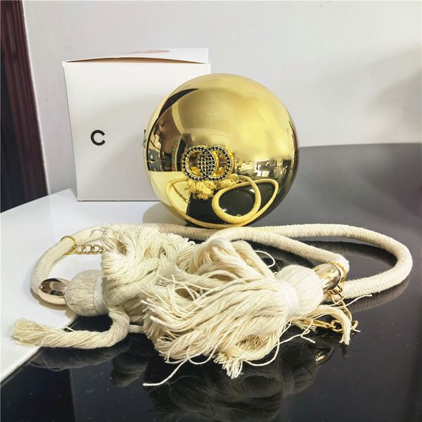 

coco golden pearl circular evening bags oval tassels crossbody the tote bag show limited edition luxury designers shoulder handbags women la