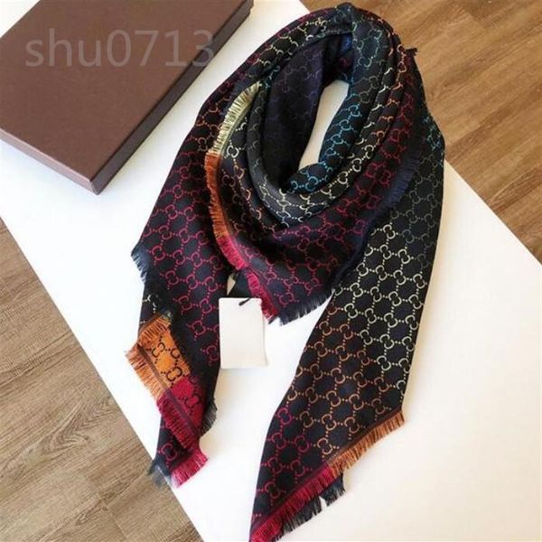 

2021 g scarf for men and women oversized classic check shawls scarves designer luxury gold silver thread plaid g shawl size 140 1200s, Blue;gray
