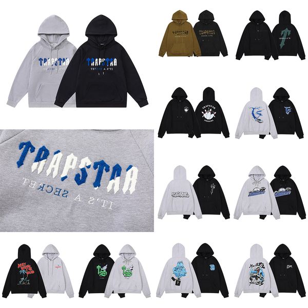 

trapstar mens hoodie designer womens tiger head hoodies towel embroidered letter logo sweatshirts size s/m//xl, Black
