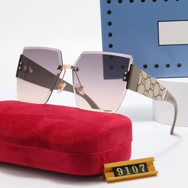 

luxury design square rimless sunglasses for women european and american retro man polarized sunglasses uv400 sun-glasses, White;black