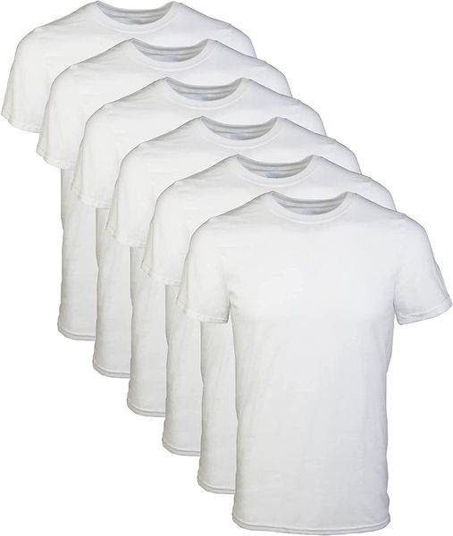 

heavy cotton 100% cotton men t-shirt custom tees us size 6pc/lot, White;black