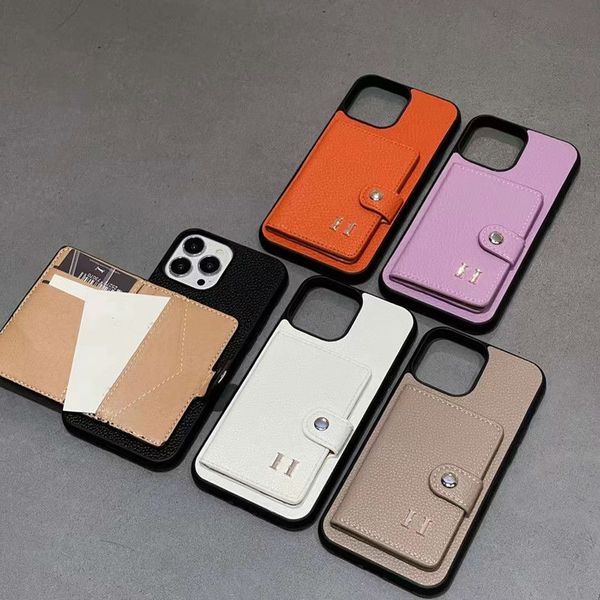 

designer leather wallet phone cases for iphone 14 pro max 13 promax 12 11 xs xr x h letter fashion back cover case card holder pocket purse