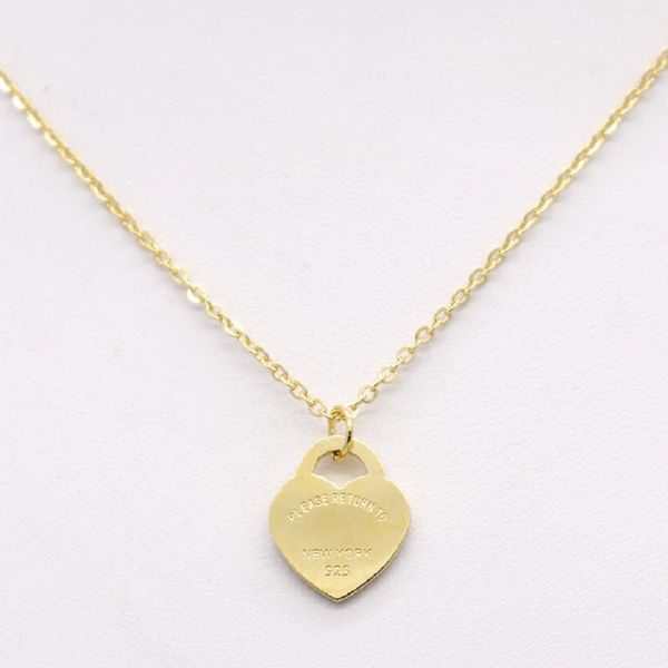 

gold necklace designer mens jewelry heart pendant necklace womens necklaces jewelry stainless steel 40cm link chain silver rose chains