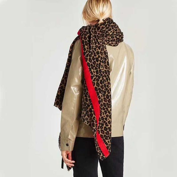 

scarves new 2018 designer animal print women winter warm scarf leopard fashion shawls foulard femme bandana 2018 shawl blanket ll186 l230302, Blue;gray