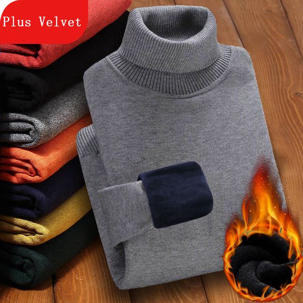 

men's sweaters autumn winter warm turtleneck men's sweater knitting men sweater casual comfortable pullover thick male sweater 230, White;black